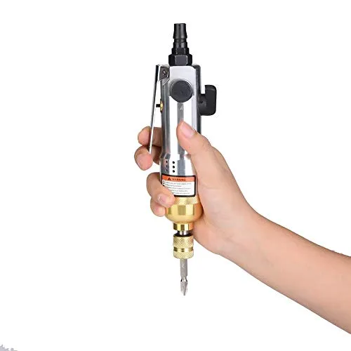 1/4" Pneumatic Air Screwdriver, 9000rpm Industrial Straight Hand Reversible Screw Driver for Manufacturing And Metal Auto Repair Pneumatic Tool