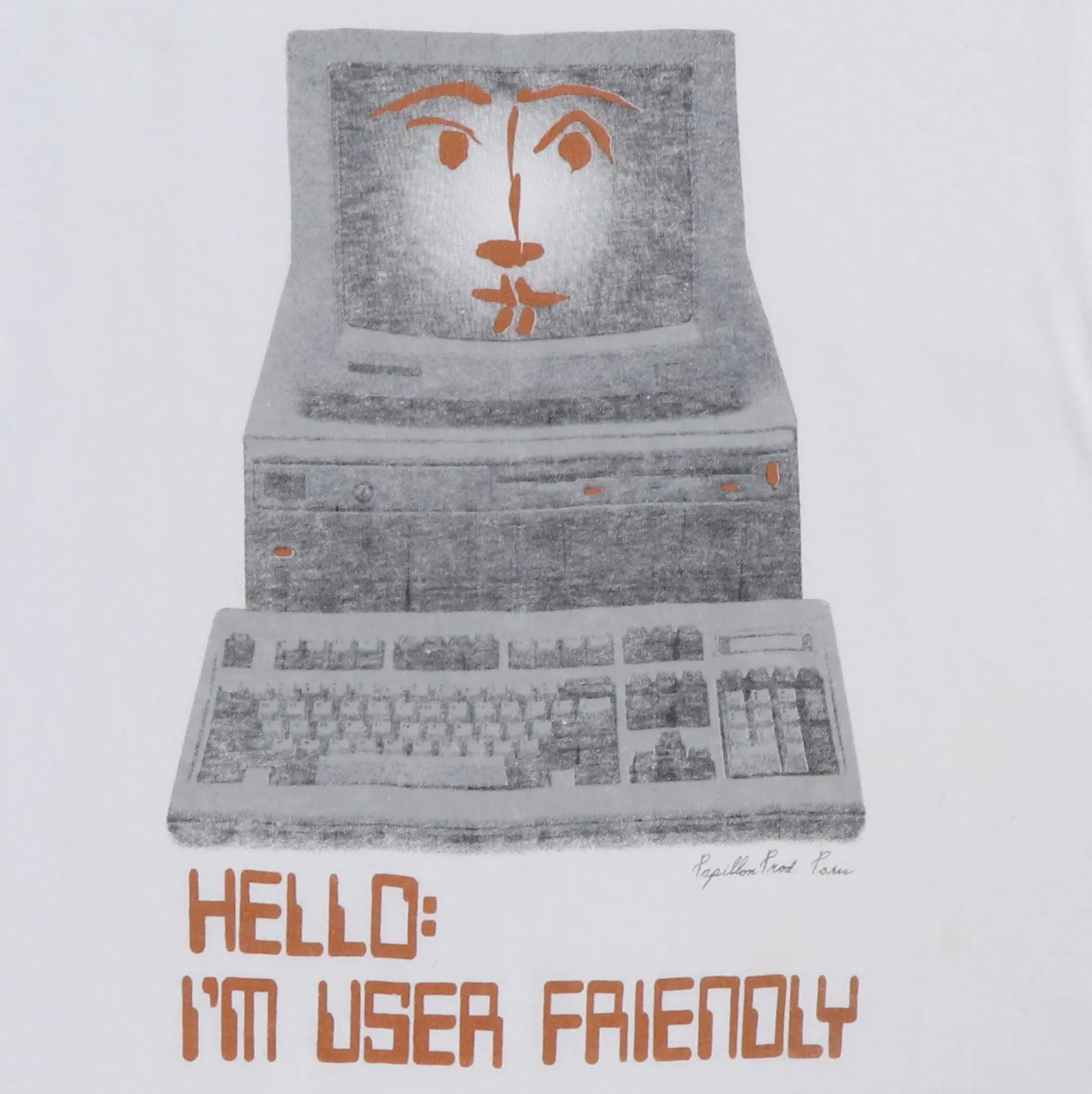 1980s Hello I'm User Friendly Computer Shirt