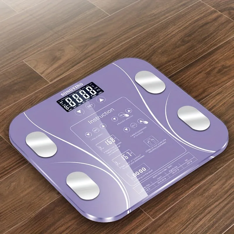 1pc Accurate Smart Electronic Scale - Measures Weight, Body Fat, and More - Compact, Battery-Free, Essential Bathroom Tool for Home Use