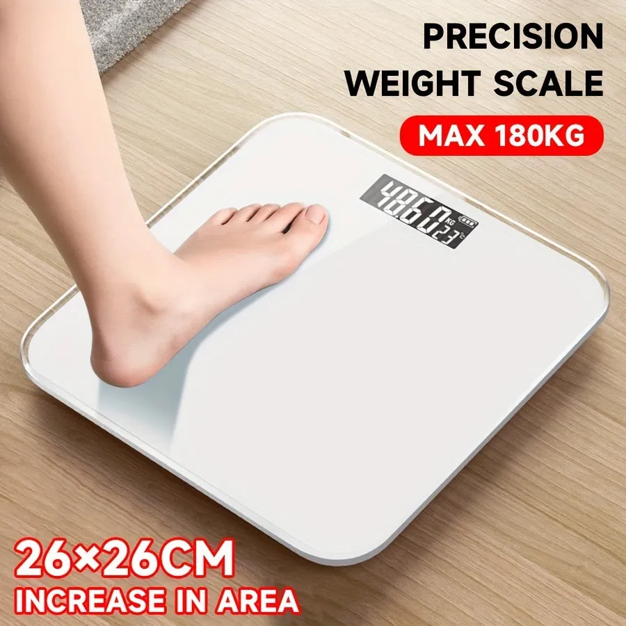 1pc High-Precision Digital Bathroom Scale - Compact & Durable Design, Accurate Body Weight Measurement, Battery-Operated for Home Use