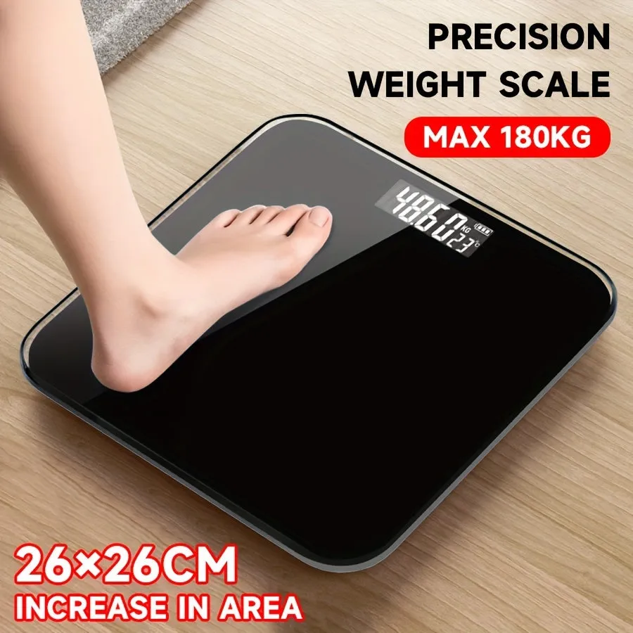 1pc High-Precision Digital Bathroom Scale - Compact & Durable Design, Accurate Body Weight Measurement, Battery-Operated for Home Use