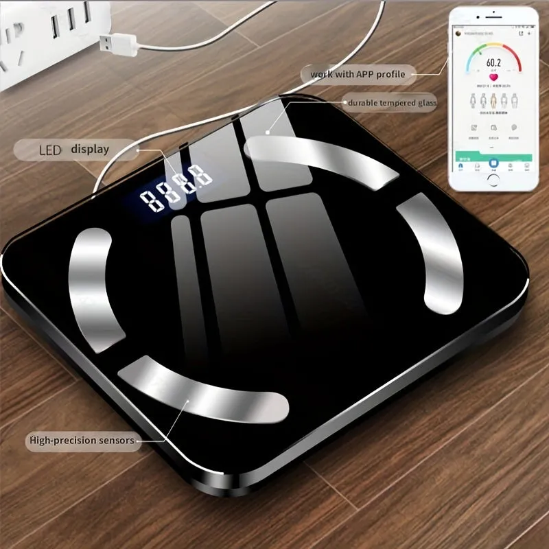 1pc Weight Scale, Household Small Electronic Scale, Precise Charging, Human Body Scale, Household Body Fat Scale, High-precision Weighing Scale, Electric Scale