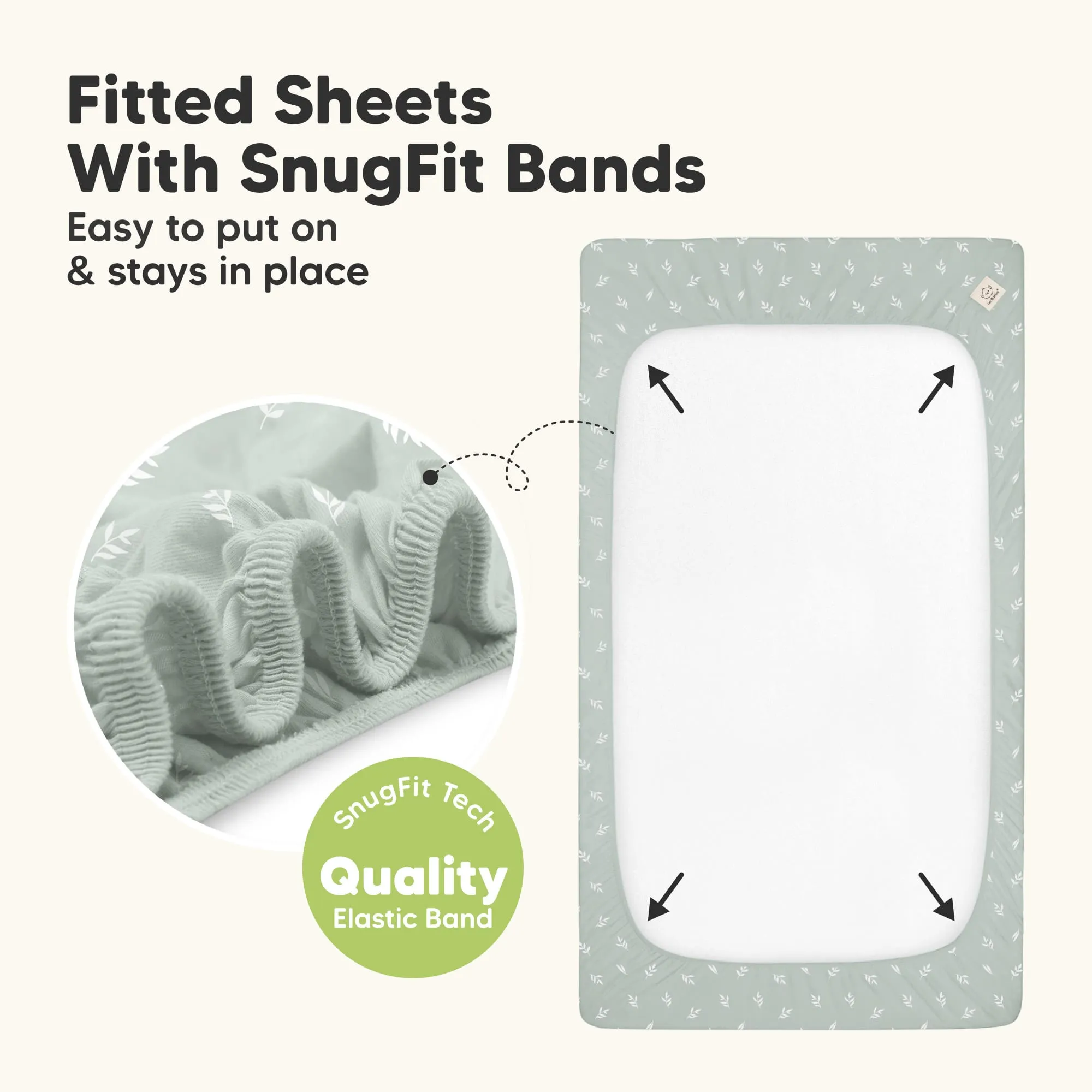 2-Pack Isla [Protect ] Waterproof Crib Sheets (Prairie)