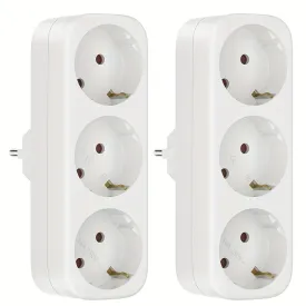 3Slot Multi Plug Adapter for Office Home Travel  Pack of 2