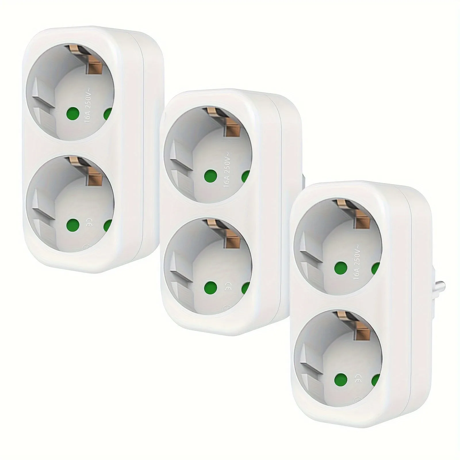 3Slot Multi Plug Adapter for Office Home Travel  Pack of 2