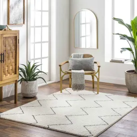 Aaliyah Global Cream/Black Washable Area Rug