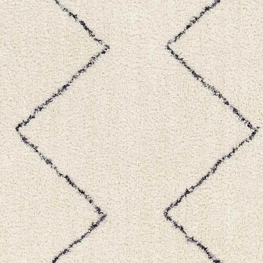 Aaliyah Global Cream/Black Washable Area Rug