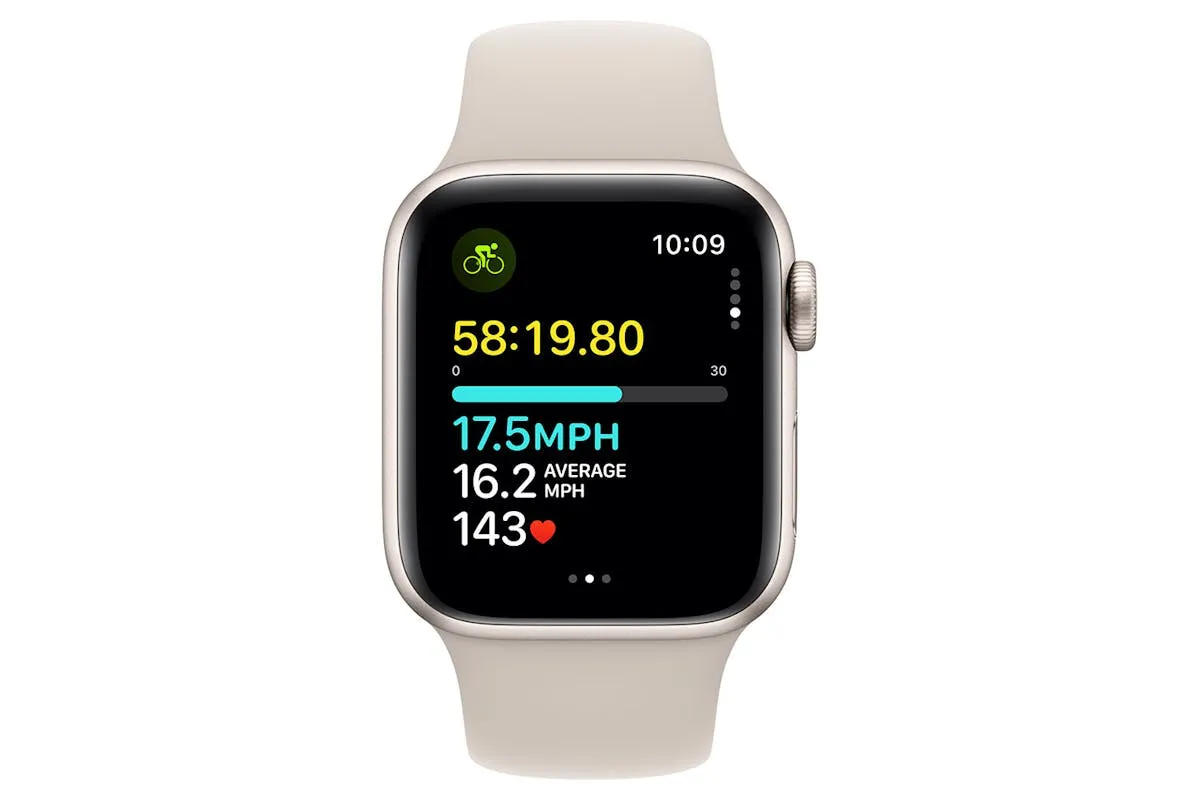 Apple Watch SE GPS | 40mm | Starlight Aluminium Case with Starlight Sport Band - S/M