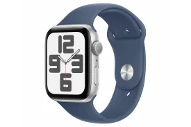 Apple Watch SE GPS | 44mm | Silver Aluminium Case with Denim Sport Band M/L