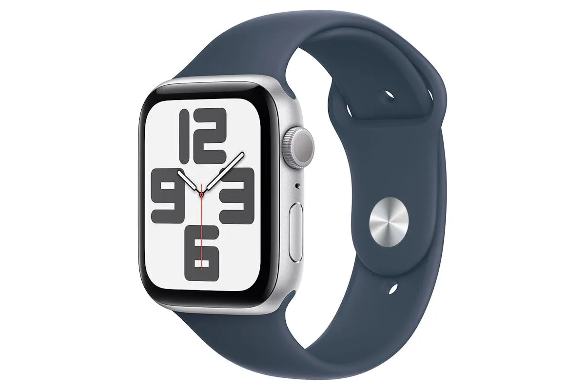 Apple Watch SE GPS | 44mm | Silver Aluminium Case with Silver Sport Band - S/M