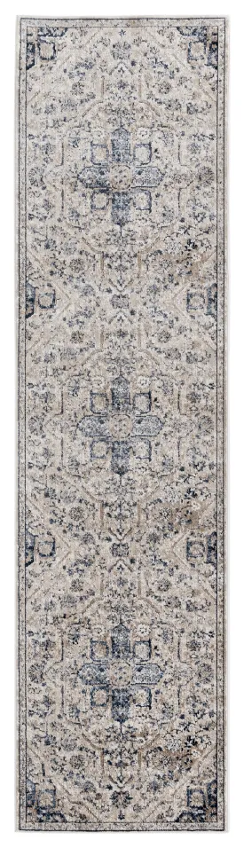 Belmont Transitional Ivory Power-Loomed Rug 2'8"x10'