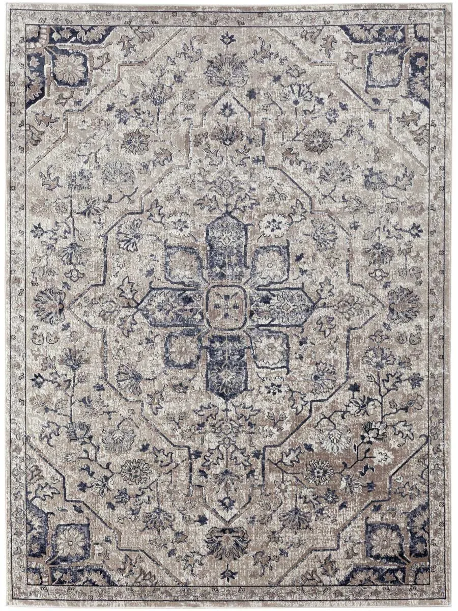 Belmont Transitional Ivory Power-Loomed Rug 2'8"x10'