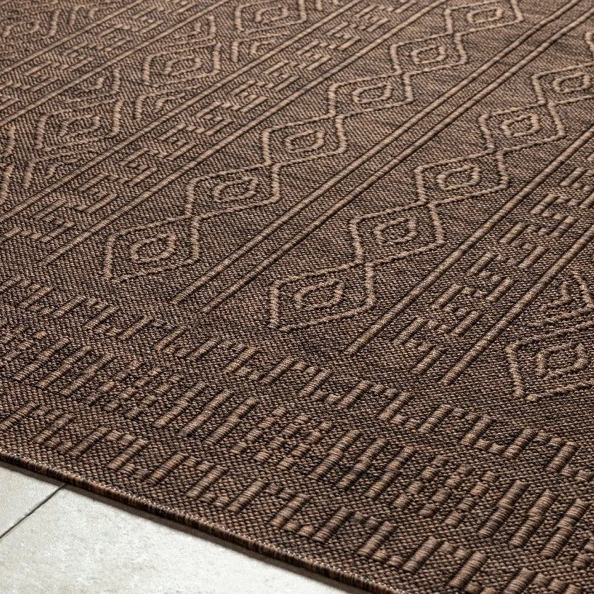 Benjaman Bohemian Brown Area Rug