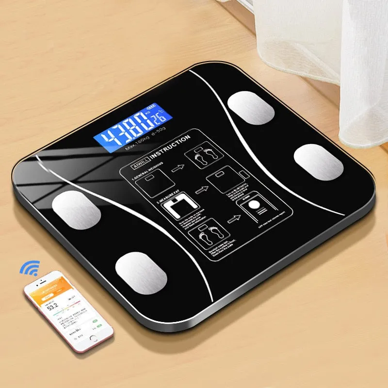 Body Fat Scale Smart Wireless Digital Analyzer With Smartphone App Bluetooth