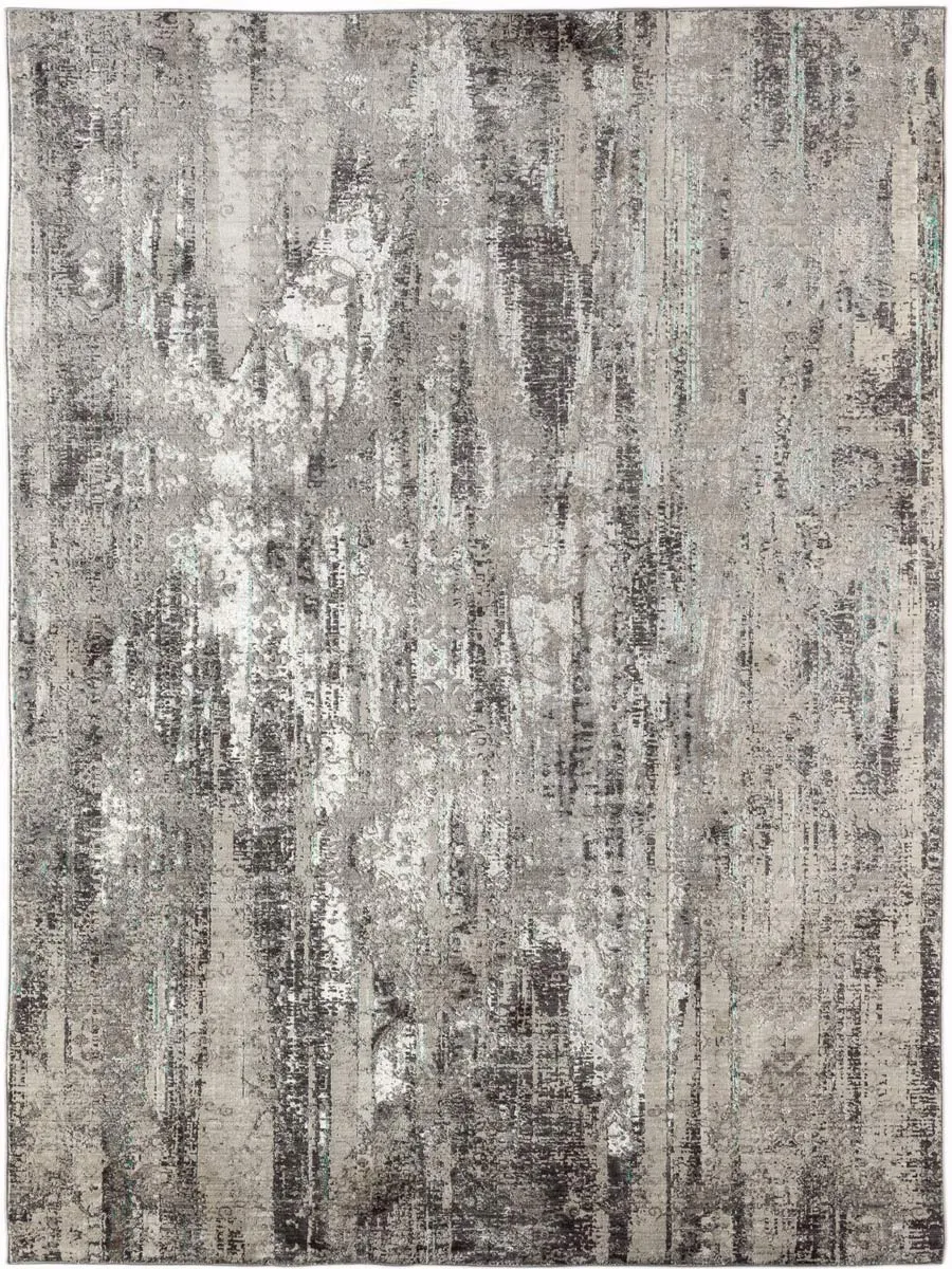 Cambridge Transitional Dove Gray Machine Made Rug 2'6"x8'