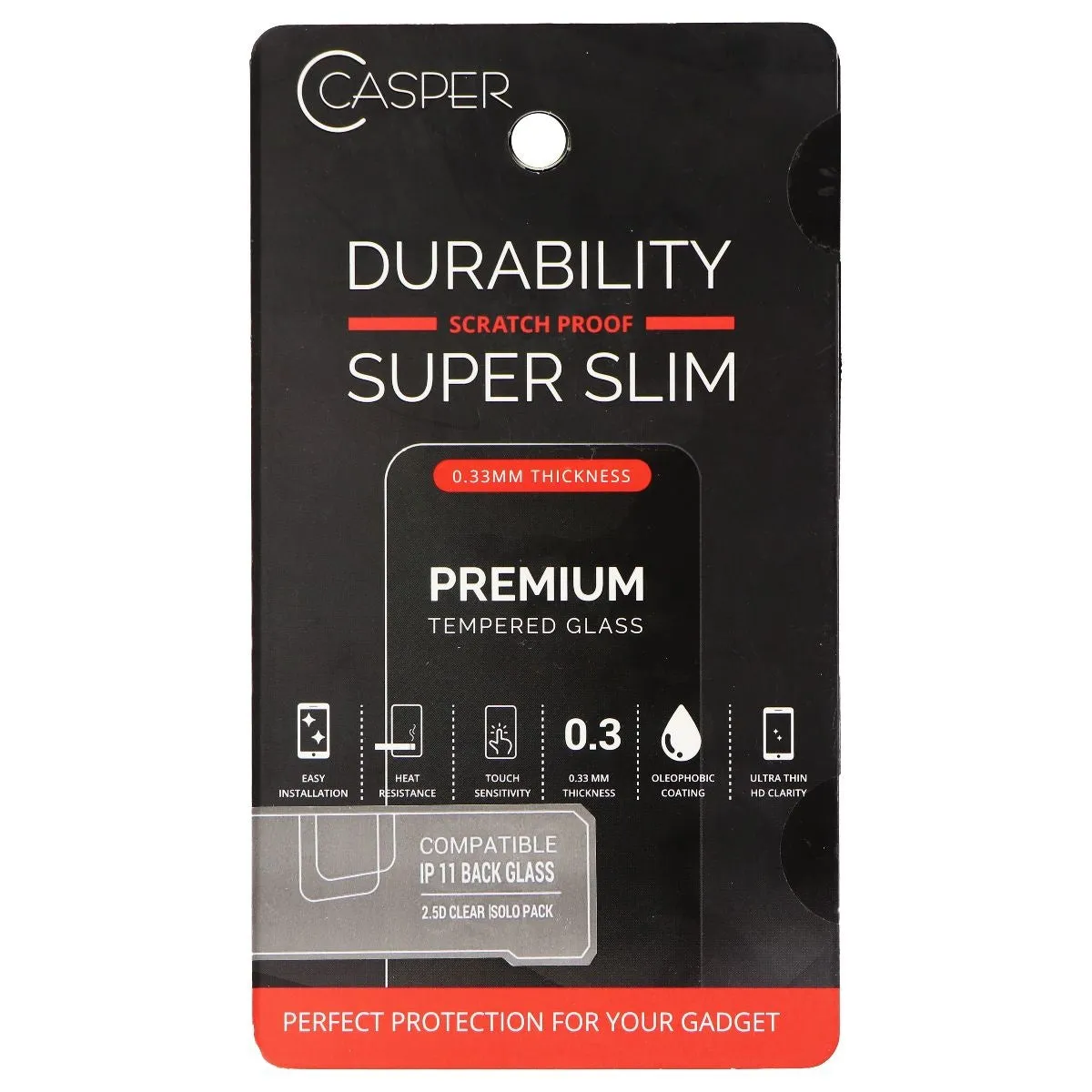 Casper Premium 9H Tempered Back Glass for Apple iPhone 11 - (Rear Glass Only)