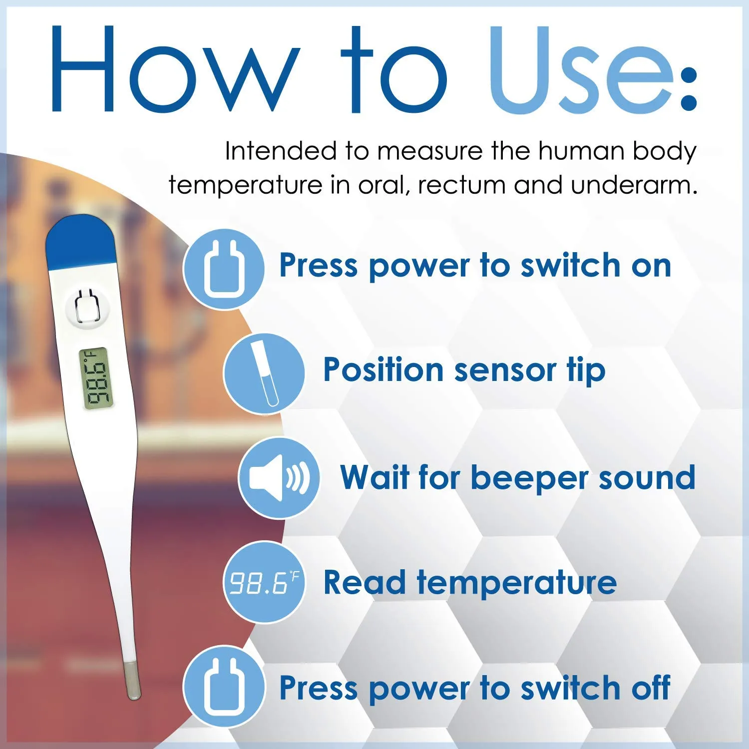 Classic Balance Digital Thermometer, High Accuracy, Fast Response, Rigid Sensor Tip