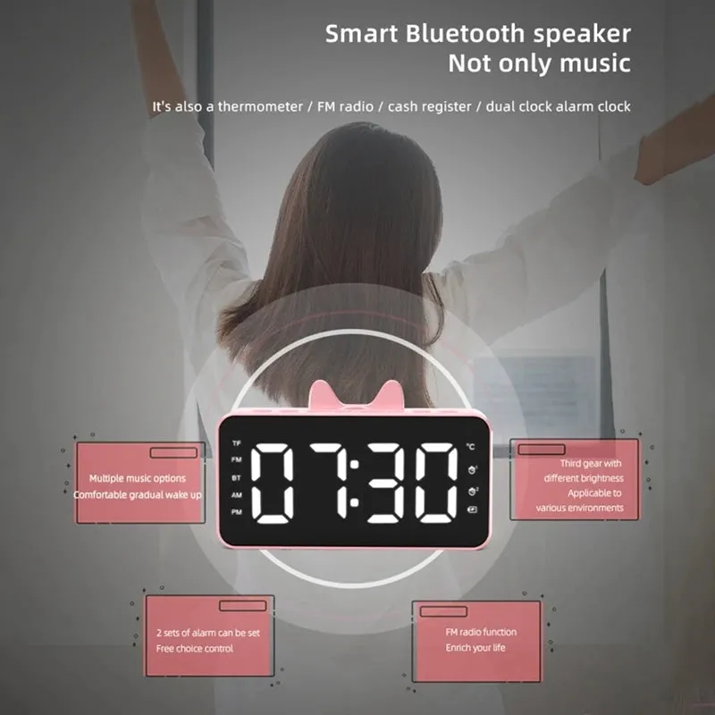 DIGITAL ALARM CLOCK WITH BLUETOOTH SPEAKER