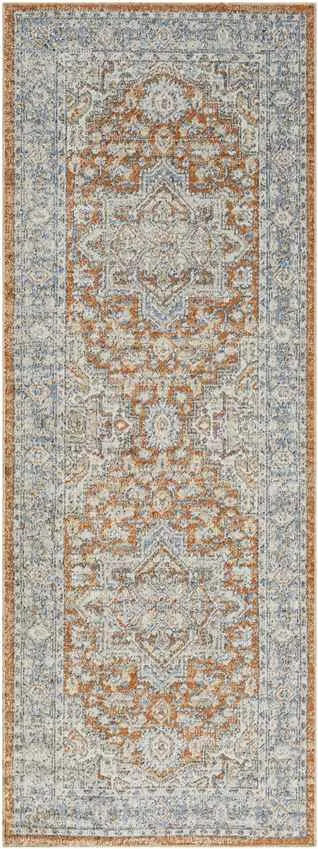 Elkhorn Traditional Burnt Orange Washable Area Rug