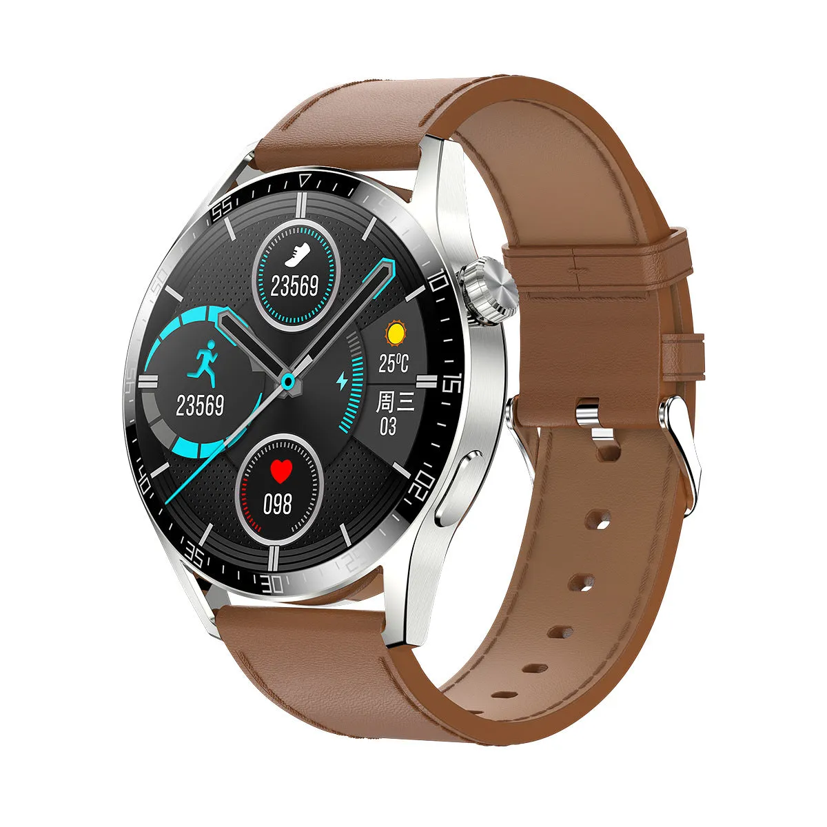 Entrance Guard GT3 Smart Watch Bluetooth Calling Heart Rate Blood Pressure Voice Assistant GT3 Watch