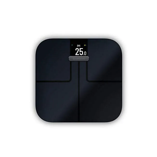 Garmin Index S2, Smart Scale with Wireless Connectivity, Measure Body Fat, Muscle, Bone Mass, Body Water% and More, Black