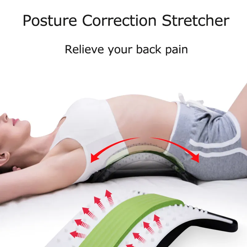 Get a more Youthful & Flexible body! Healthy Back massage magic stretcher fitness magnetic posture corrector ergonomic lumbar support spinal traction cushion spine adjuster