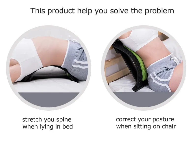 Get a more Youthful & Flexible body! Healthy Back massage magic stretcher fitness magnetic posture corrector ergonomic lumbar support spinal traction cushion spine adjuster