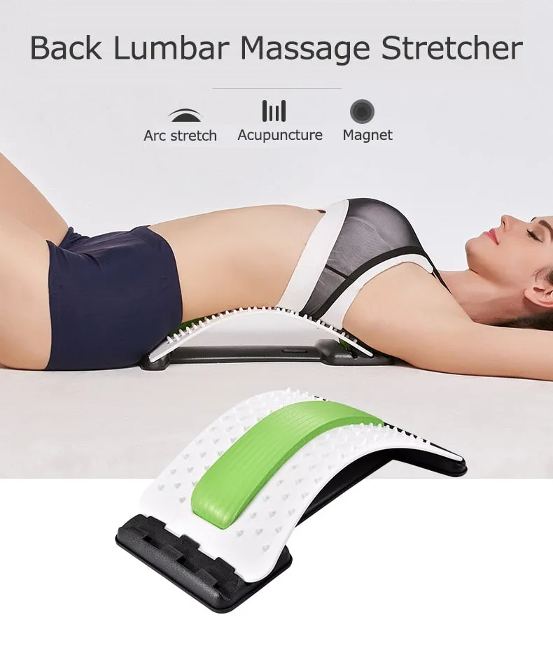 Get a more Youthful & Flexible body! Healthy Back massage magic stretcher fitness magnetic posture corrector ergonomic lumbar support spinal traction cushion spine adjuster