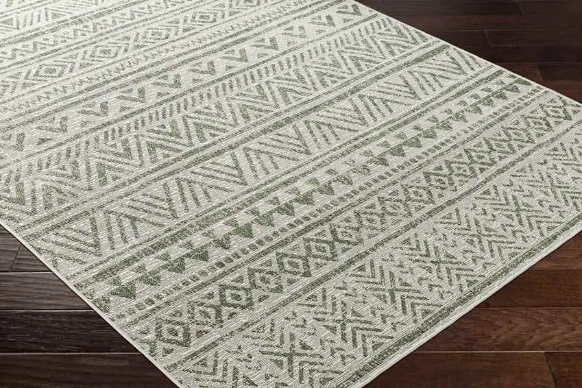 Goff Global Moss Green Area Rug