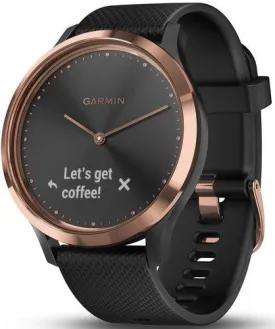 GRM Watch Vivomove HR Rose Gold with Black Silicone Band D