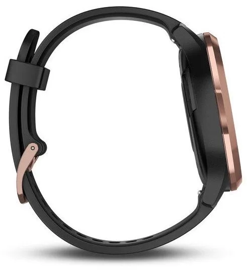 GRM Watch Vivomove HR Rose Gold with Black Silicone Band D