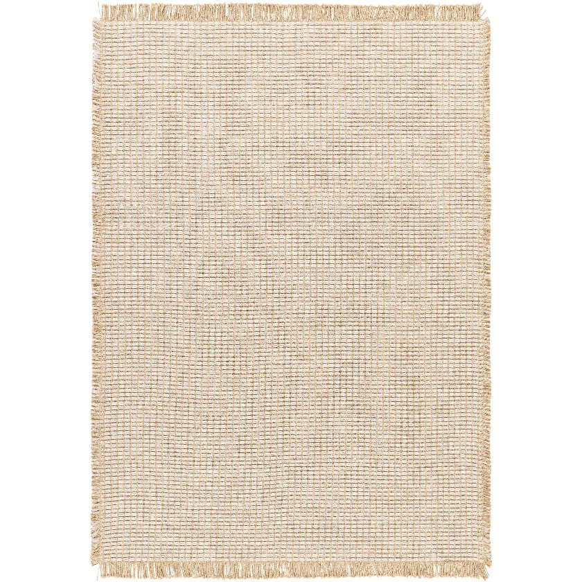 Hendy Solid and Border Mocha Area Rug