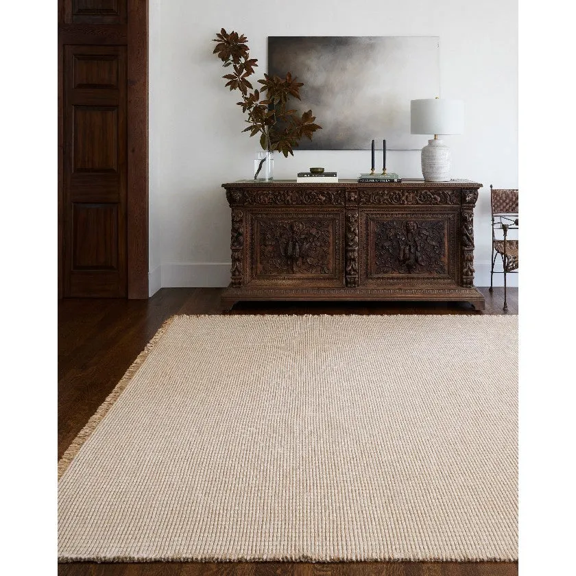 Hendy Solid and Border Mocha Area Rug