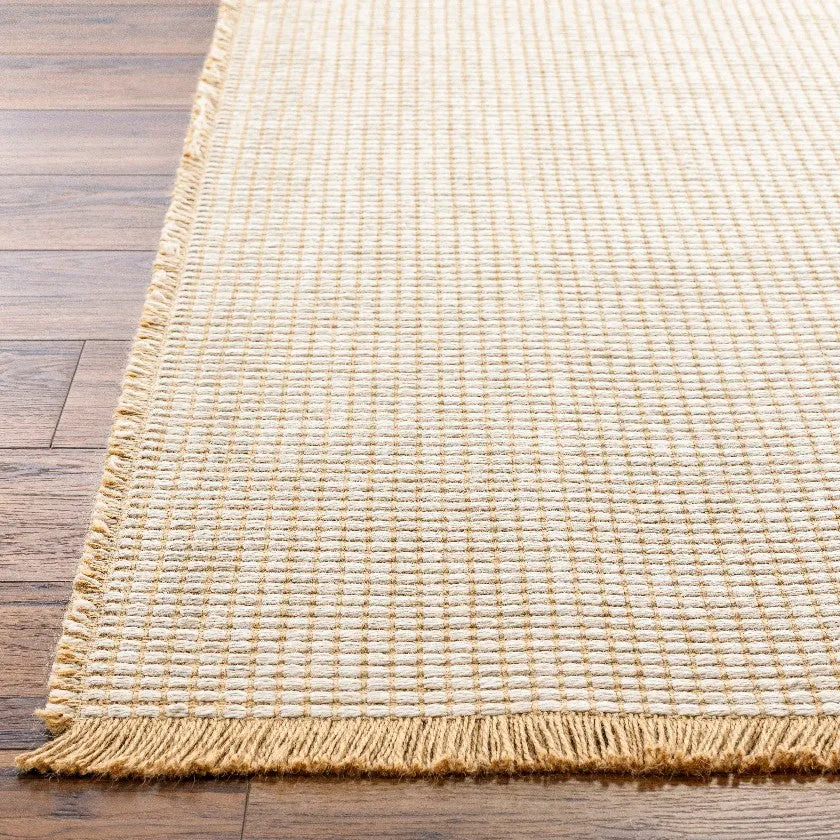 Hendy Solid and Border Mocha Area Rug