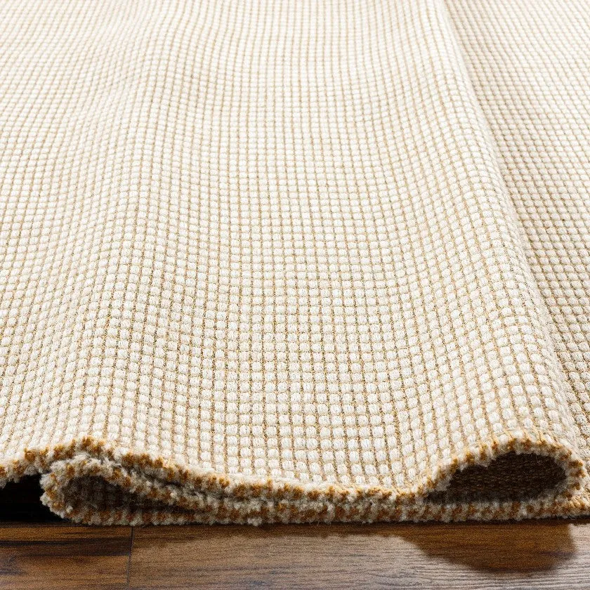 Hendy Solid and Border Mocha Area Rug