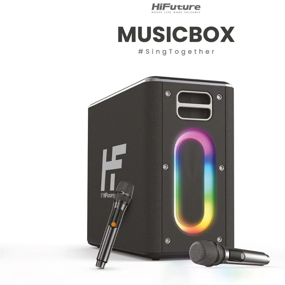 HiFuture MusicBox Wireless Karaoke with Microphones - HBB8