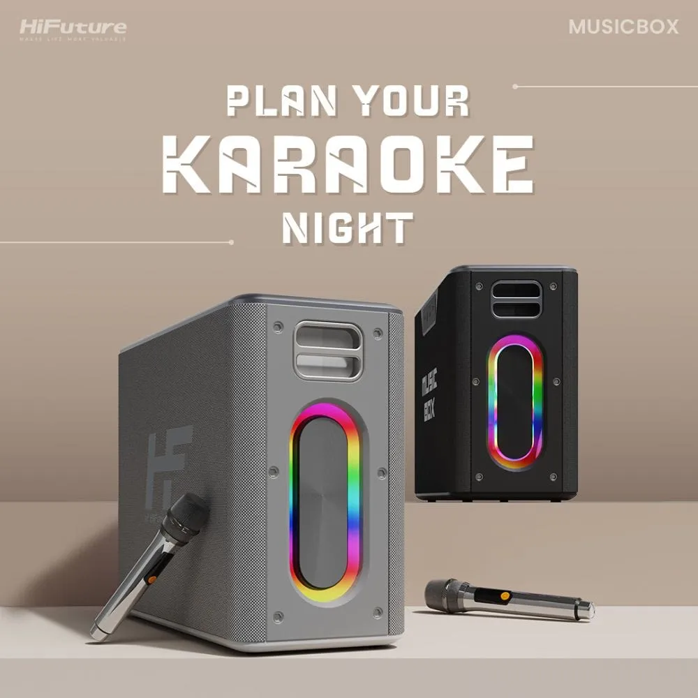 HiFuture MusicBox Wireless Karaoke with Microphones - HBB8