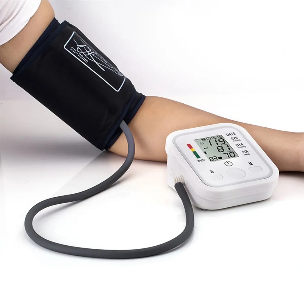 High Accuracy Digital Blood Pressure Monitor Sphygmomanometer - Battery Operated