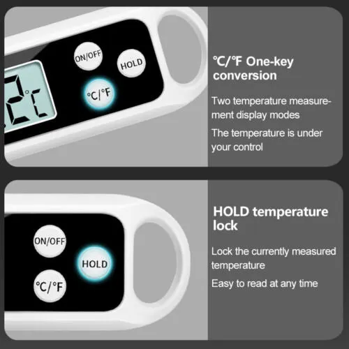 High Accuracy Digital Kitchen Thermometer for Food & BBQ