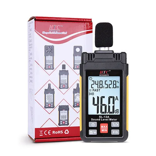 HTC SL-13A Mini Sound Meter 30-130 dB Range, ±1.5 dB Accuracy, Compact and Portable Design