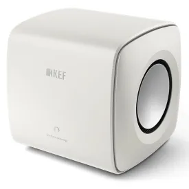 Kef KC62 1000W Ultra Compact Subwoofer - Mineral White