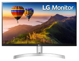 LG 27MN60T-W 27” FHD IPS 3-Side Borderless Monitor with Dual HDMI & Stand