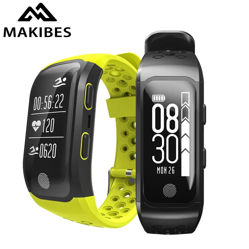 Makibes G03 Smart Bracelet IP68 Waterproof Smart Band Heart Rate Monitor Call Reminder GPS chip S908 Sports Bracelet