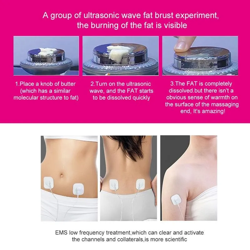 Multifunctional EMS Infrared Ultrasonic Wrinkle Fat Remover Pain Relief & Weight Loss Machine