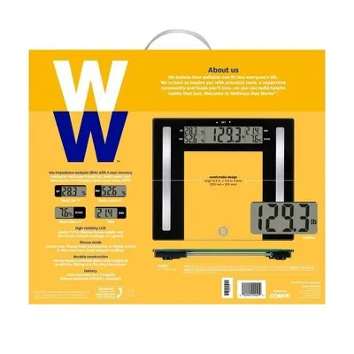 New - Glass Body Fat Scale Clear - Weight Watchers