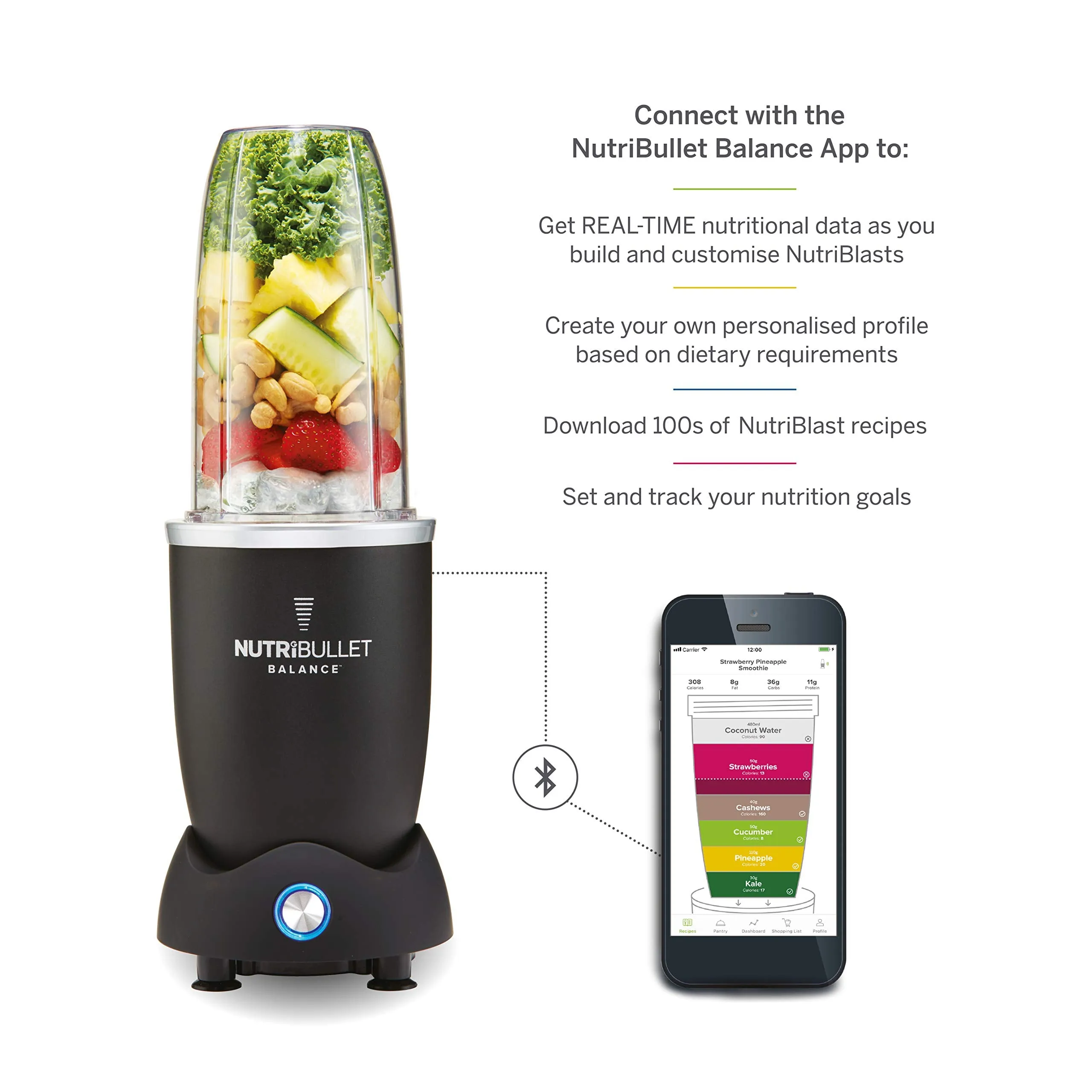 Nutribullet Balance 9 Piece with Smart Nutrition Sensor and Bluetooth Technology