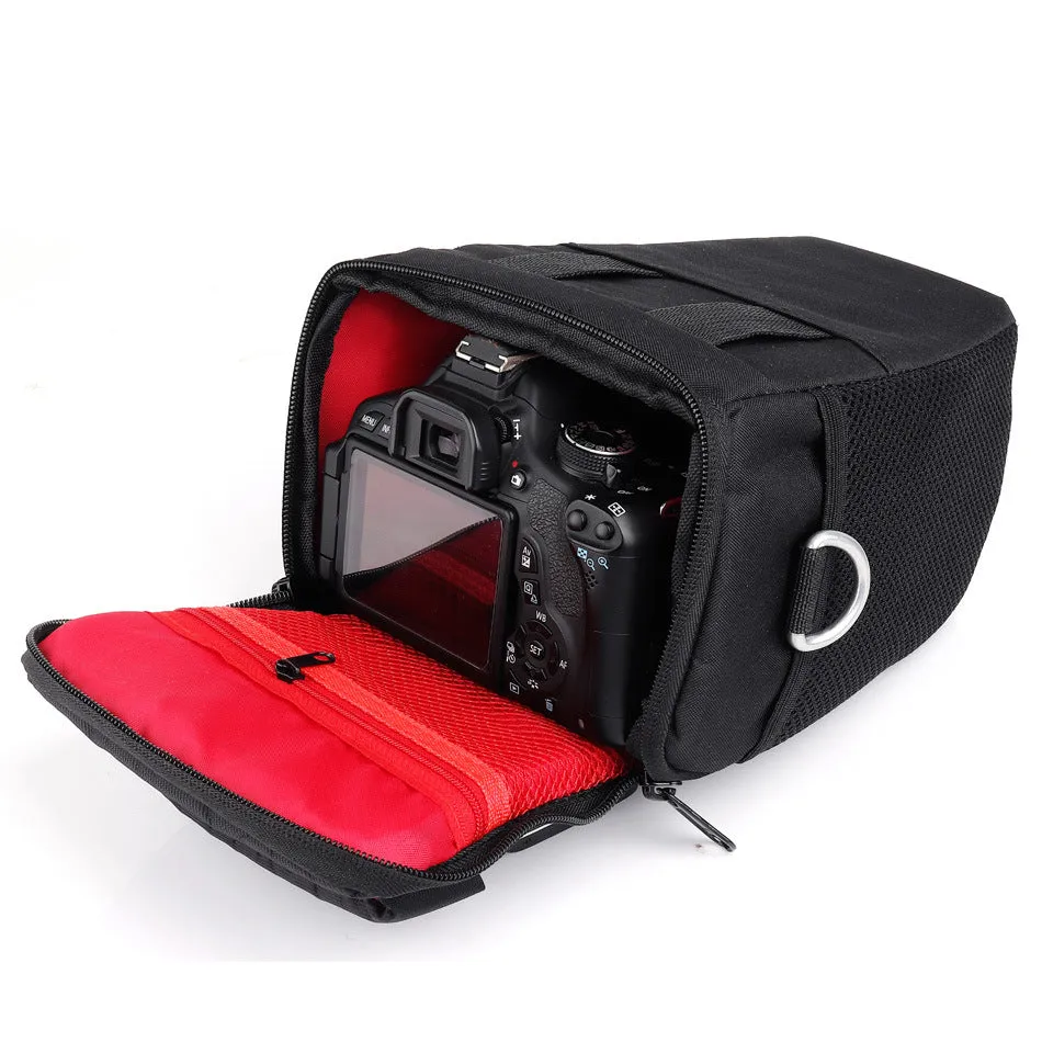 Outdoor one-shoulder triangle camera bag  for Canon 750D200D storage bag