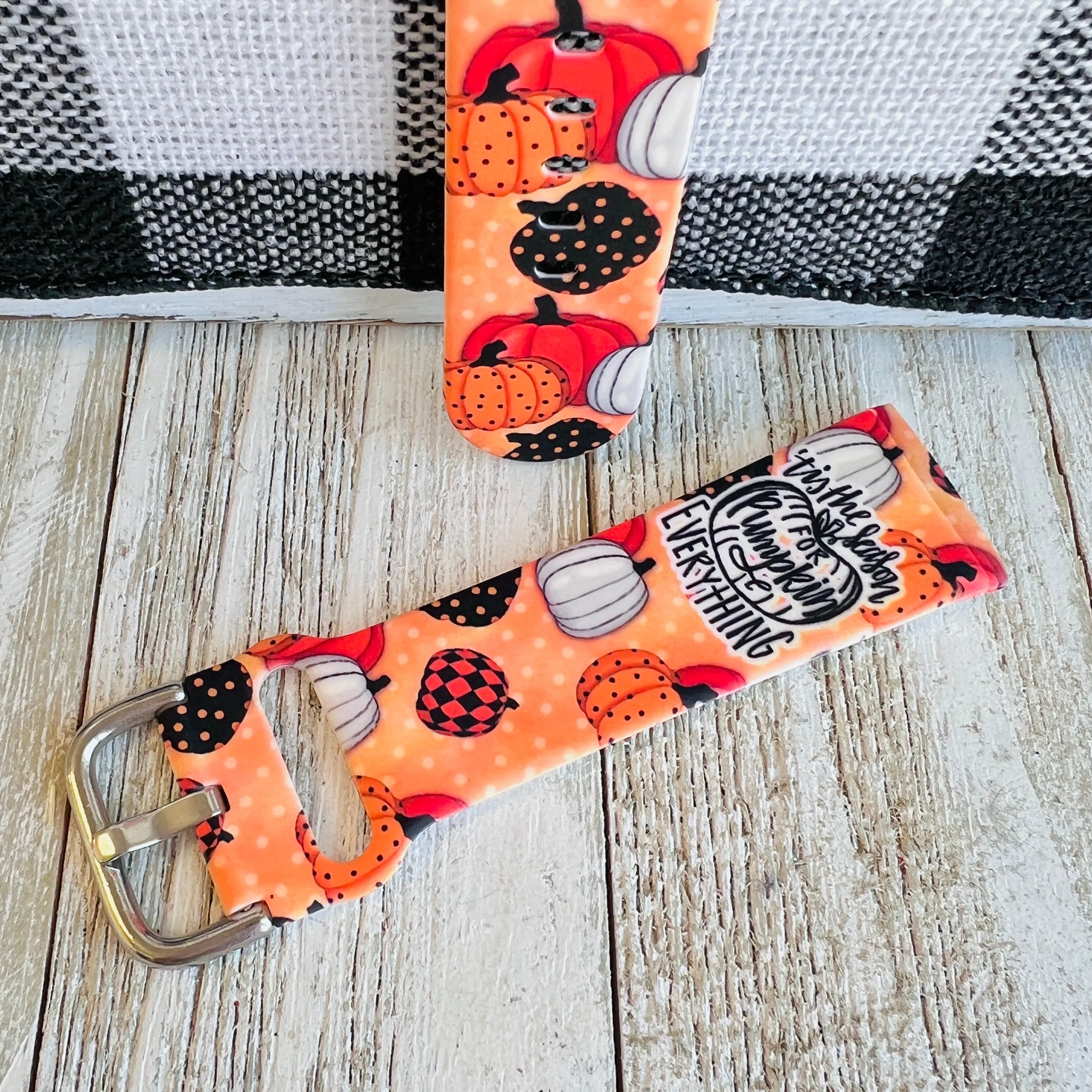 Pumpkin Everything Print Silicone Band For Fitbit Versa 3/4/Sense