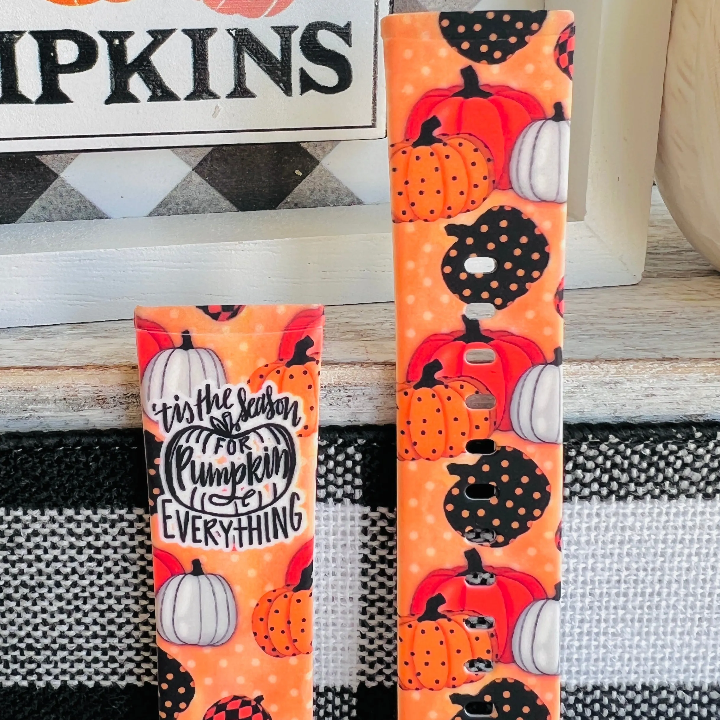 Pumpkin Everything Print Silicone Band For Fitbit Versa 3/4/Sense