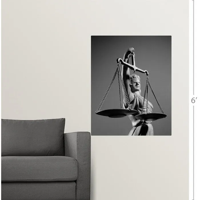 "1970's Statue Of Blind Justice Holding Scales" Poster Print - Multi